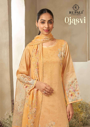 Rupali Fashion Ojasvi Jaam Satin Digital Printed Dress Material - Amrah Wholesale