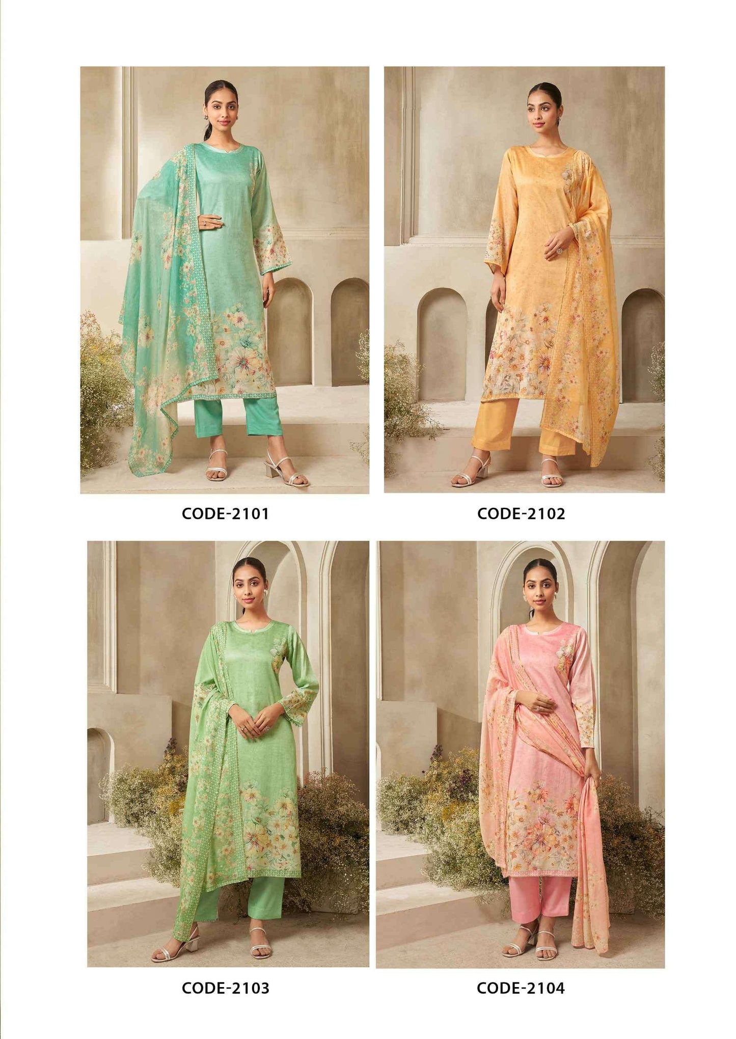 Rupali Fashion Ojasvi Jaam Satin Digital Printed Dress Material