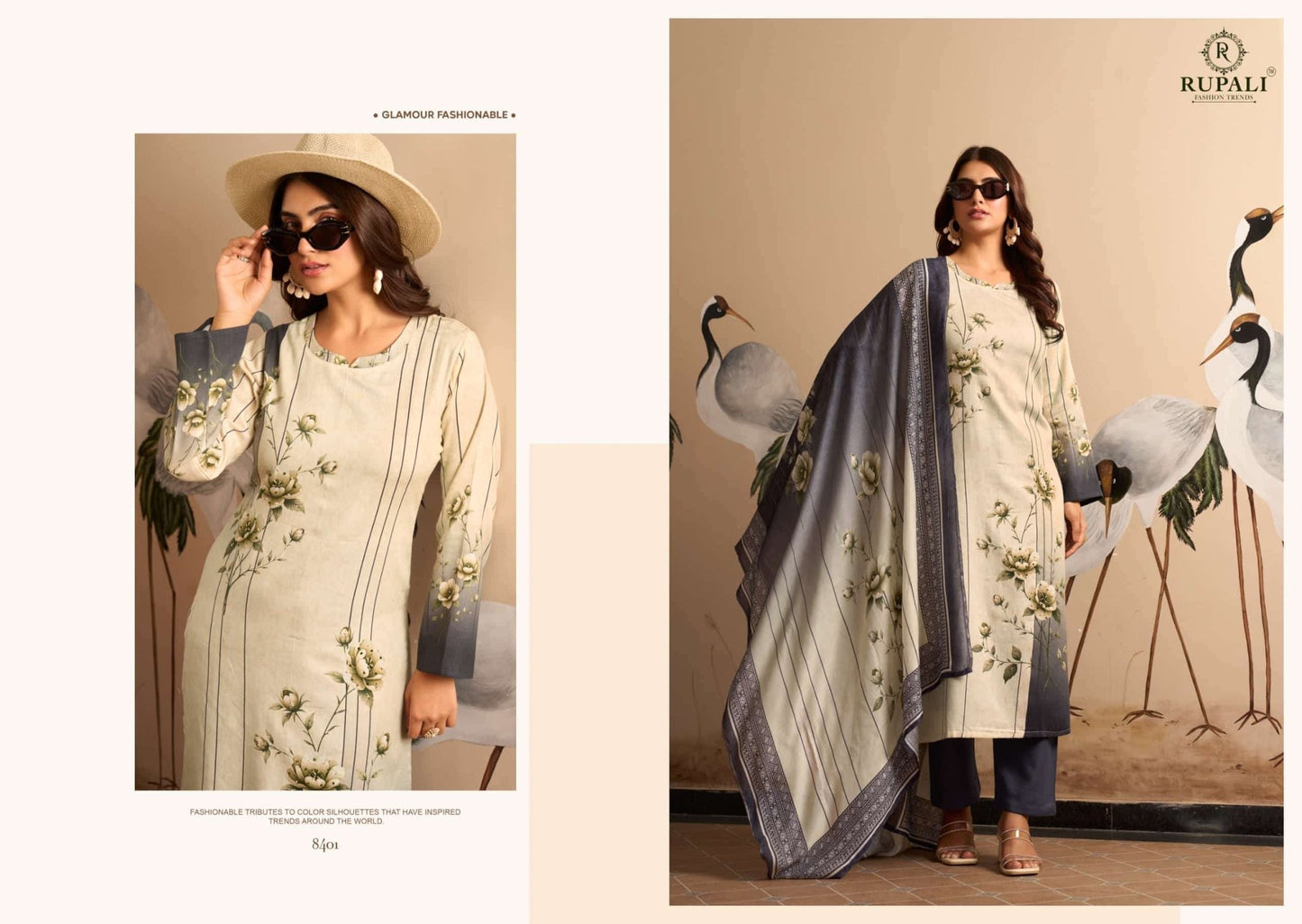 Rupali Fashion Portfolio Jam Satin Digital Printed Dress Material - Amrah Wholesale