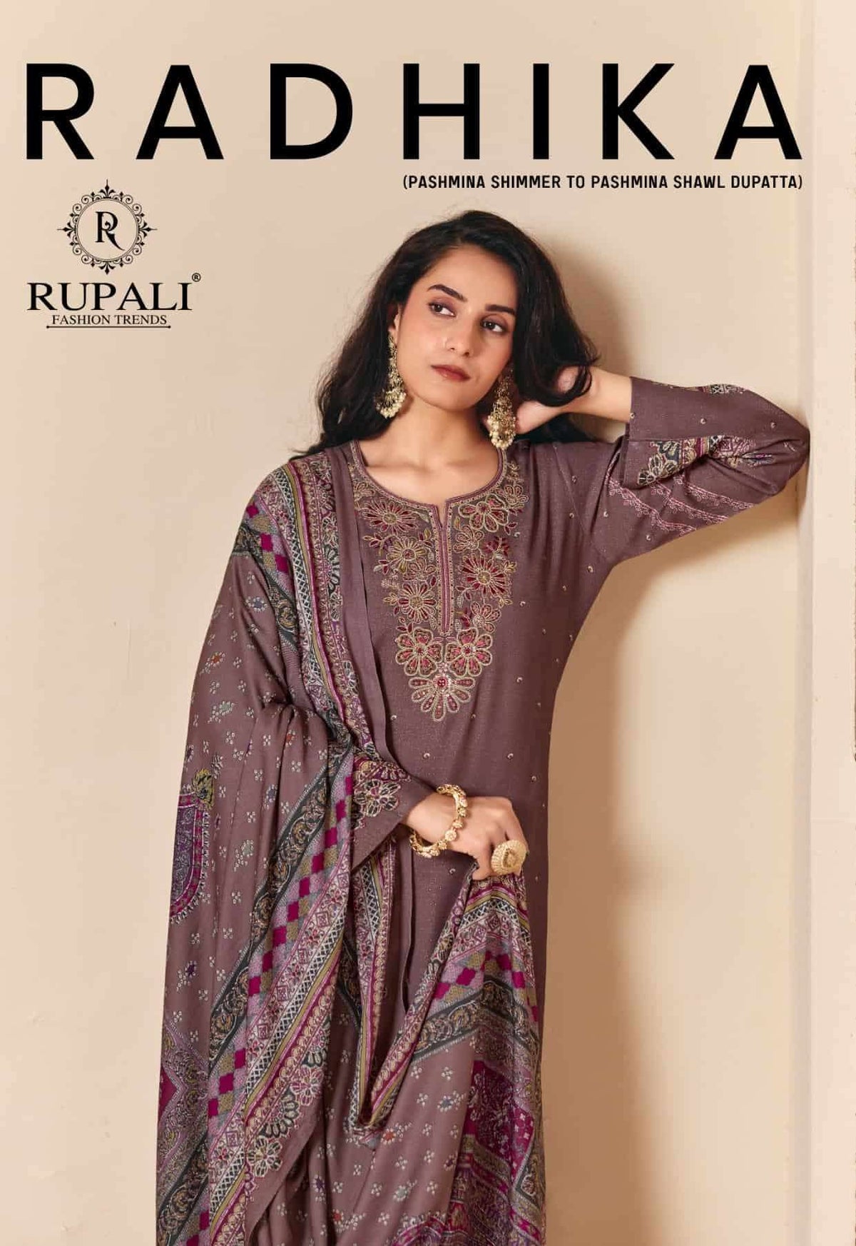 Rupali Fashion Radhika Viscose Pashmina Unstitched Dress Material