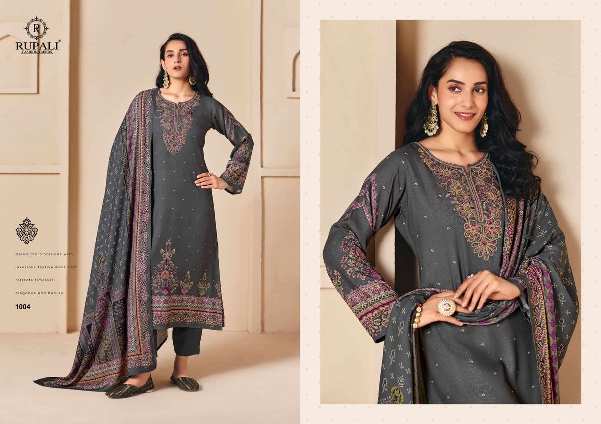 Rupali Fashion Radhika Viscose Pashmina Unstitched Dress Material