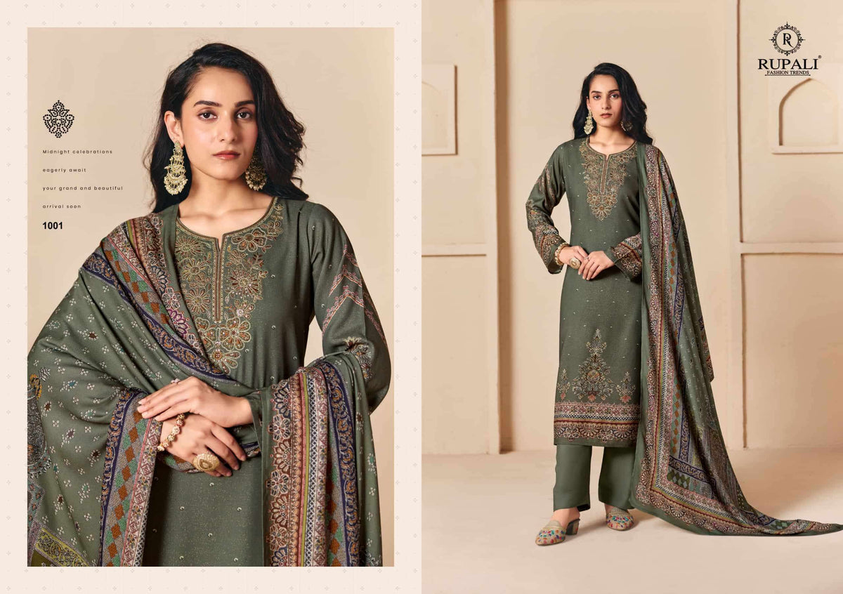 Rupali Fashion Radhika Viscose Pashmina Unstitched Dress Material