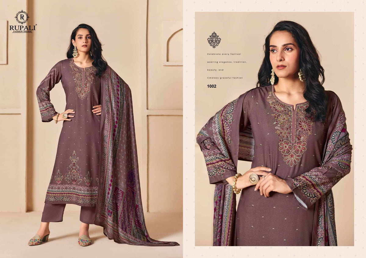 Rupali Fashion Radhika Viscose Pashmina Unstitched Dress Material