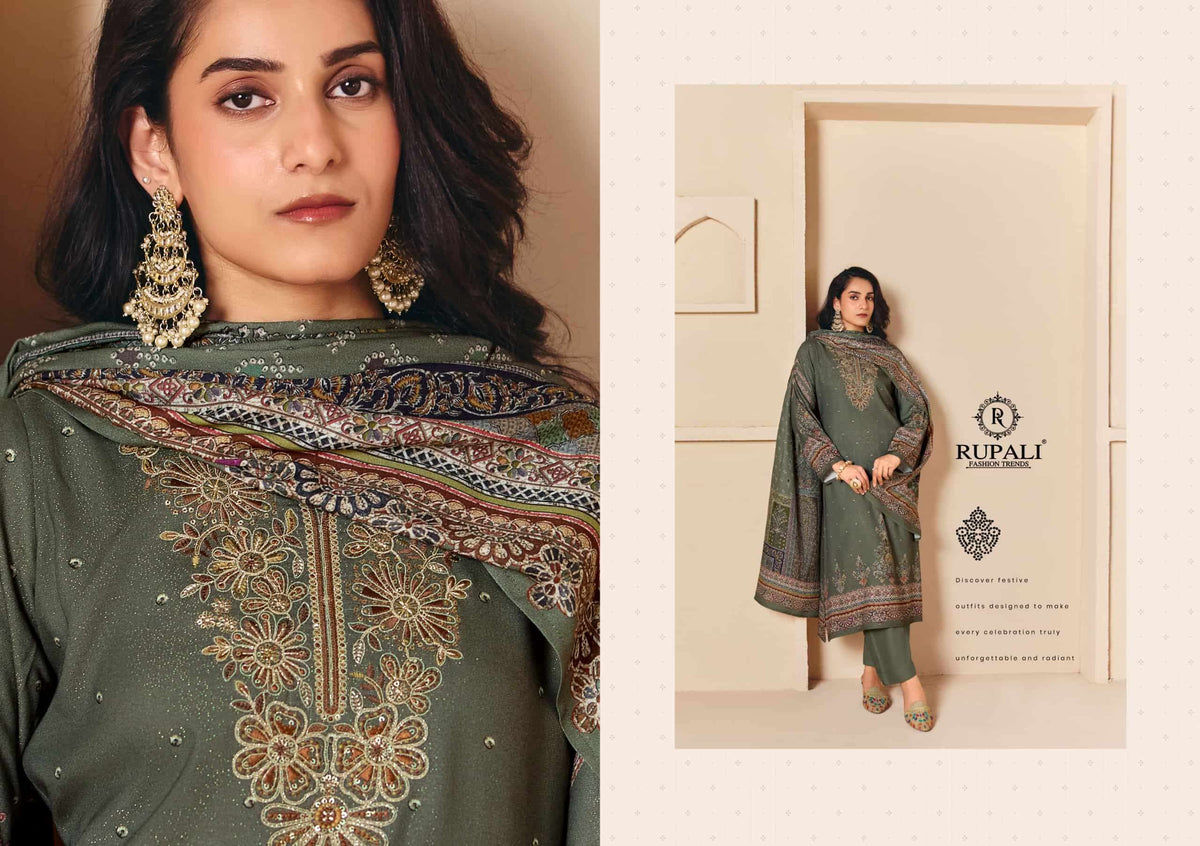 Rupali Fashion Radhika Viscose Pashmina Unstitched Dress Material