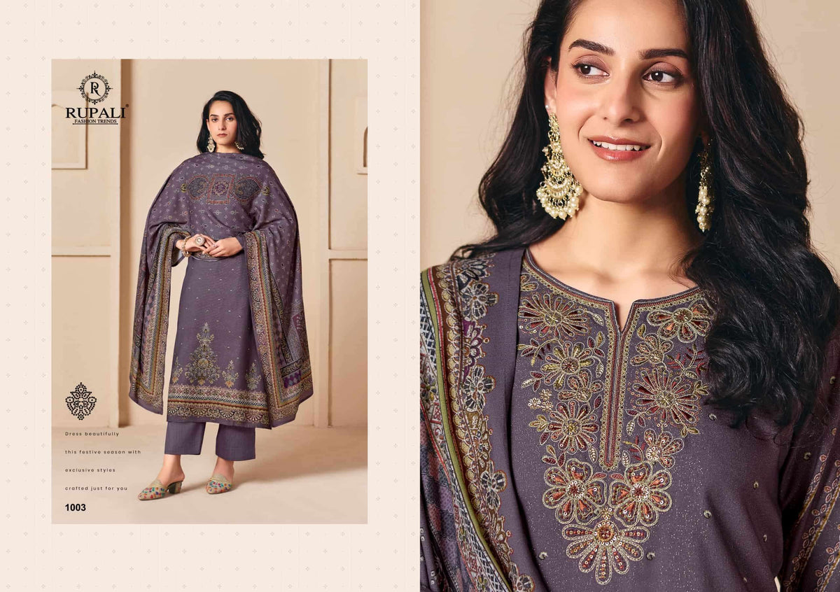 Rupali Fashion Radhika Viscose Pashmina Unstitched Dress Material