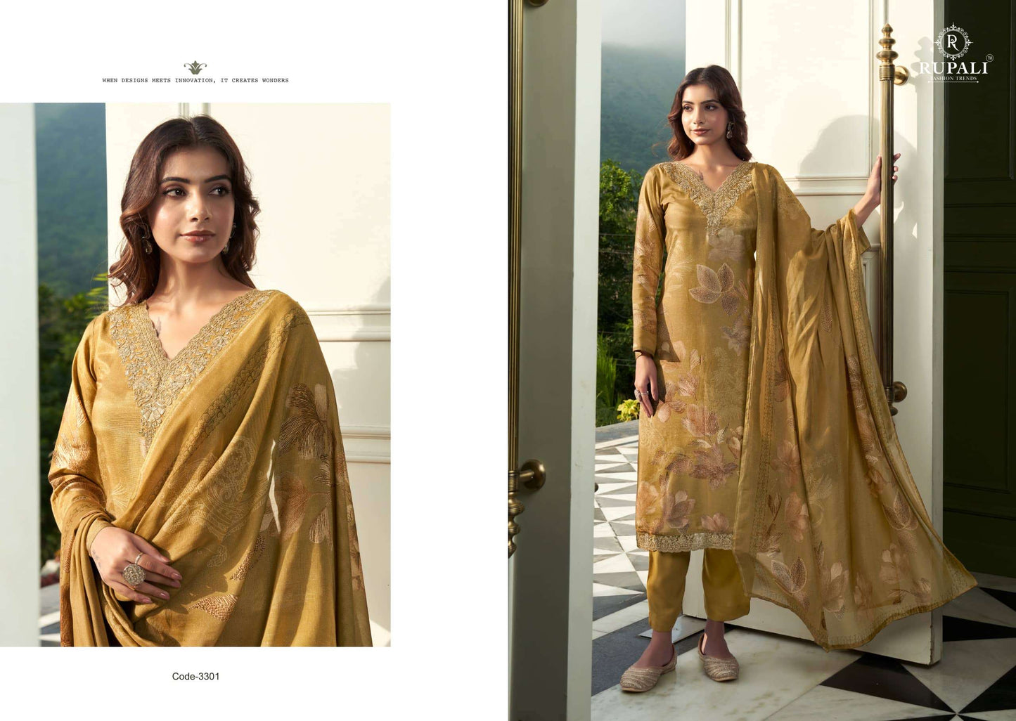 Rupali Fashion Rakshita Premium Viscose Muslin Shimmer Dress Material