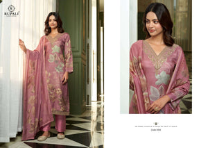 Rupali Fashion Rakshita Premium Viscose Muslin Shimmer Dress Material - Amrah Wholesale