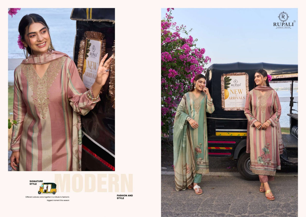 Rupali Fashion Rakshita Vol 2 Premium Muslin Dress Material - Amrah Wholesale