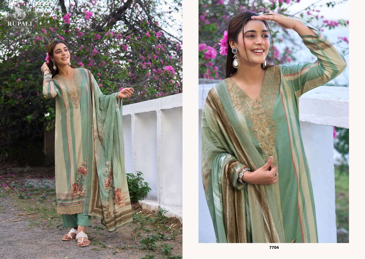 Rupali Fashion Rakshita Vol 2 Premium Muslin Dress Material - Amrah Wholesale