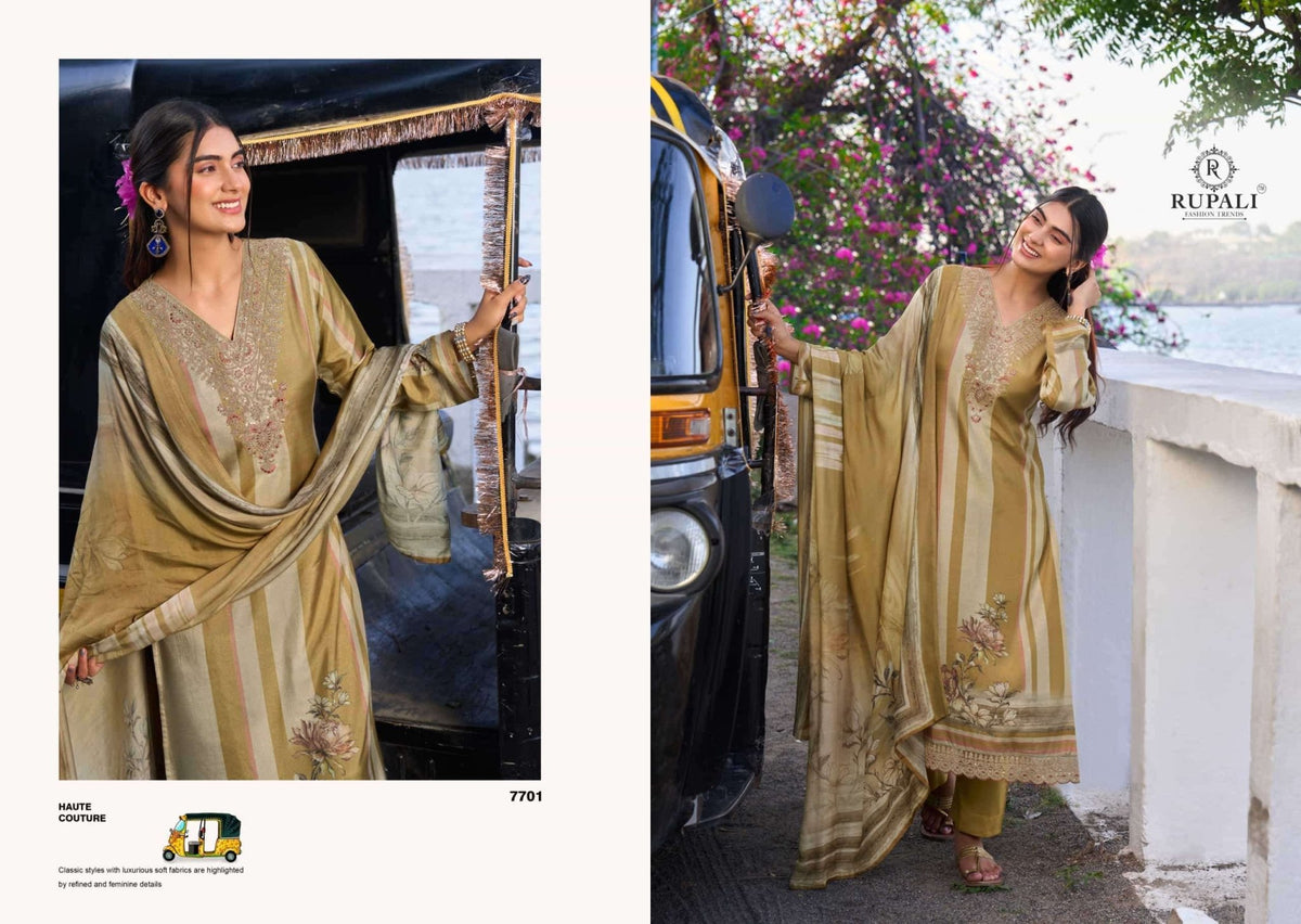 Rupali Fashion Rakshita Vol 2 Premium Muslin Dress Material - Amrah Wholesale