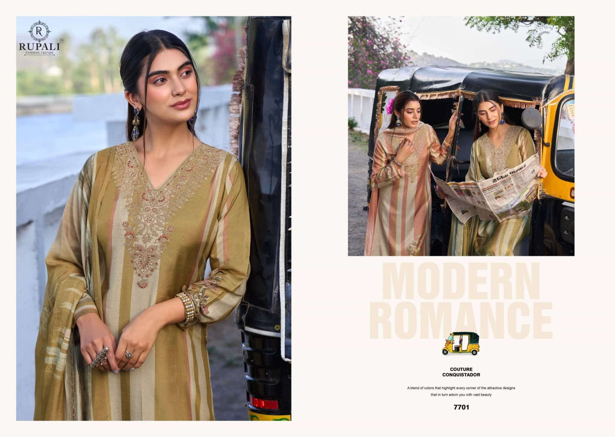 Rupali Fashion Rakshita Vol 2 Premium Muslin Dress Material - Amrah Wholesale