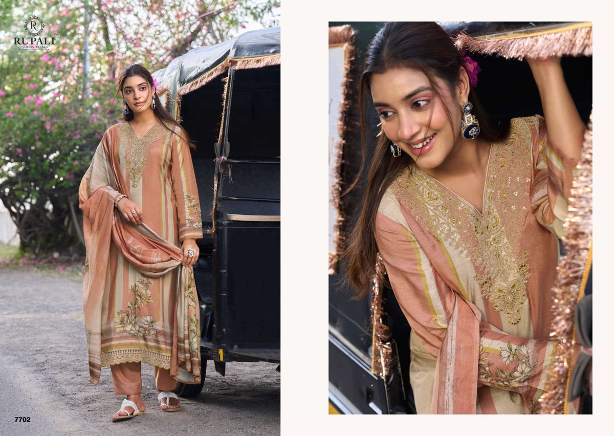 Rupali Fashion Rakshita Vol 2 Premium Muslin Dress Material - Amrah Wholesale
