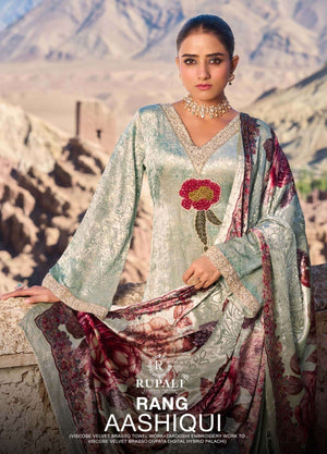 Rupali Fashion Rang Aashiqui Pure Viscose Velvet Brasso Dress Material