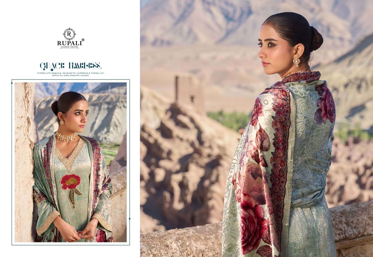 Rupali Fashion Rang Aashiqui Pure Viscose Velvet Brasso Dress Material