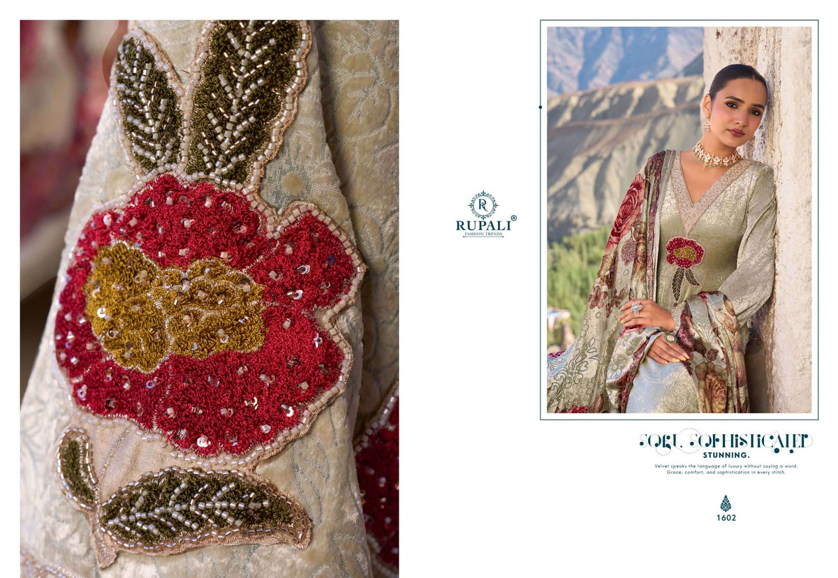 Rupali Fashion Rang Aashiqui Pure Viscose Velvet Brasso Dress Material