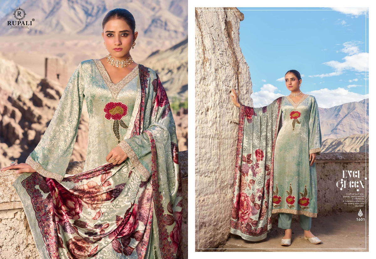 Rupali Fashion Rang Aashiqui Pure Viscose Velvet Brasso Dress Material