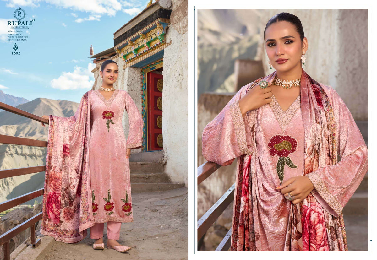 Rupali Fashion Rang Aashiqui Pure Viscose Velvet Brasso Dress Material