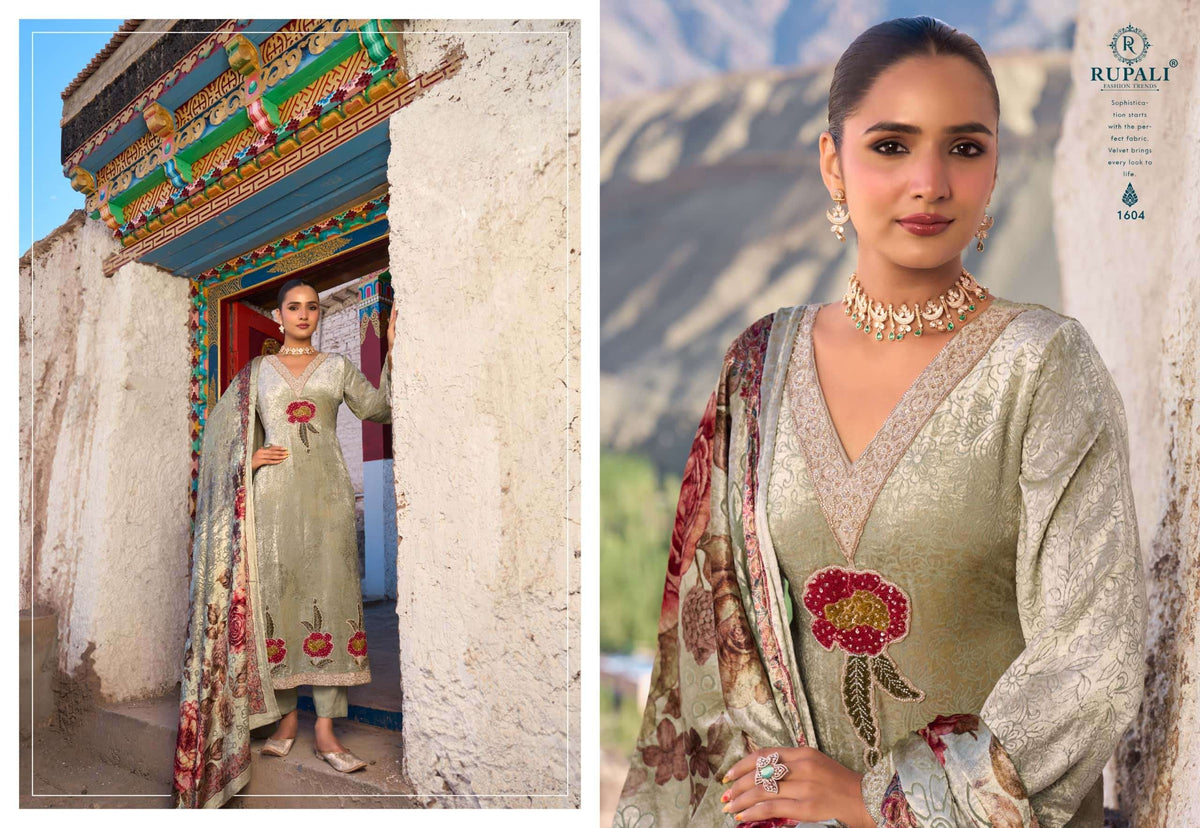 Rupali Fashion Rang Aashiqui Pure Viscose Velvet Brasso Dress Material