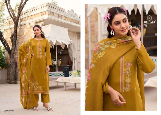 Rupali Fashion Riyasat Jaam Satin Embroidered Salwar Suit Set
