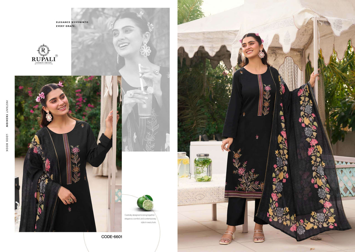 Rupali Fashion Riyasat Jaam Satin Embroidered Salwar Suit Set