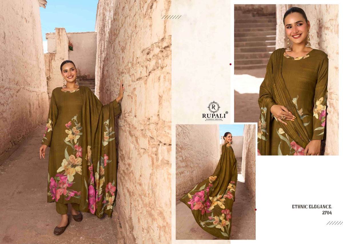 Rupali Fashion Rosie Pashmina Digital Printed Dress Material