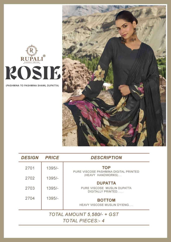 Rupali Fashion Rosie Pashmina Digital Printed Dress Material