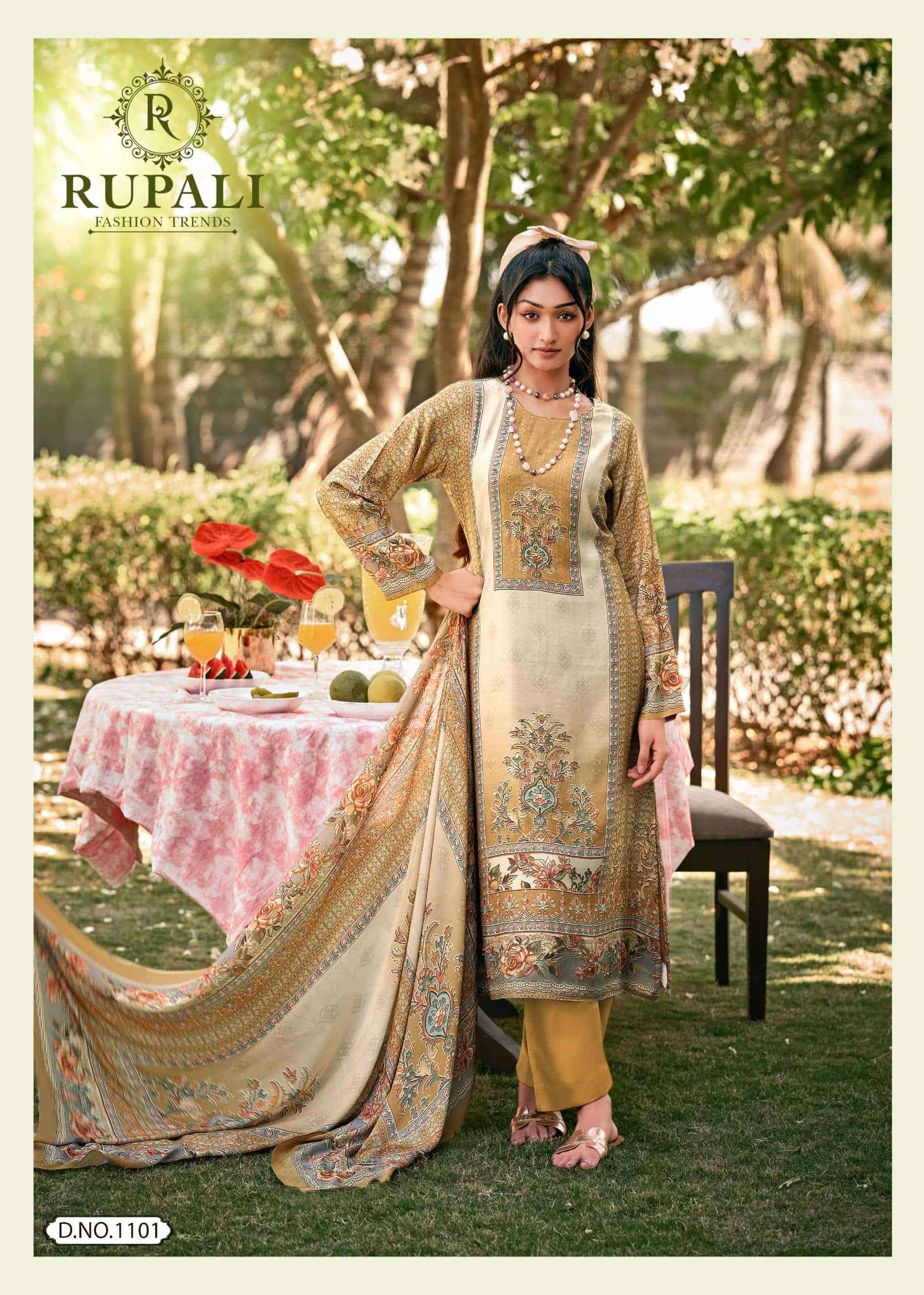 Rupali Fashion Ruhaniyat Muslin Dress Material