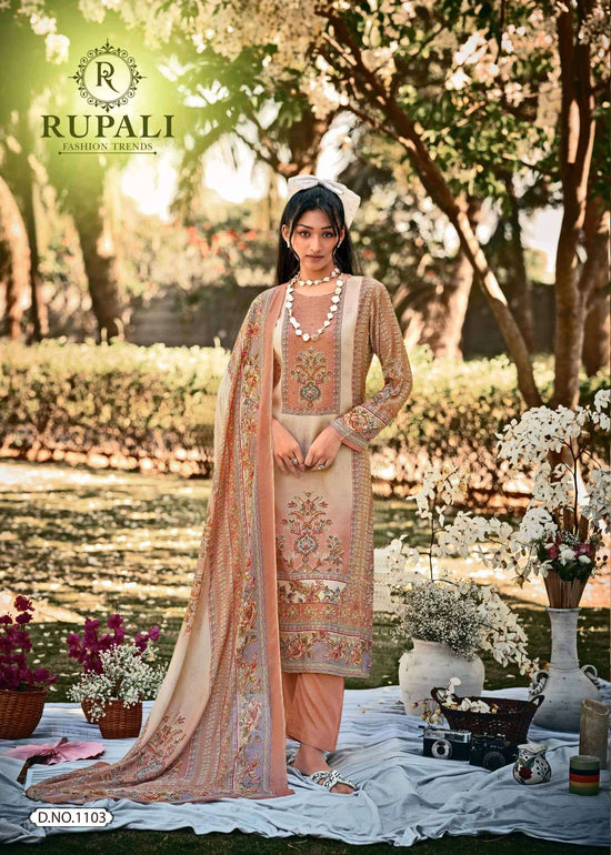 Rupali Fashion Ruhaniyat Muslin Dress Material