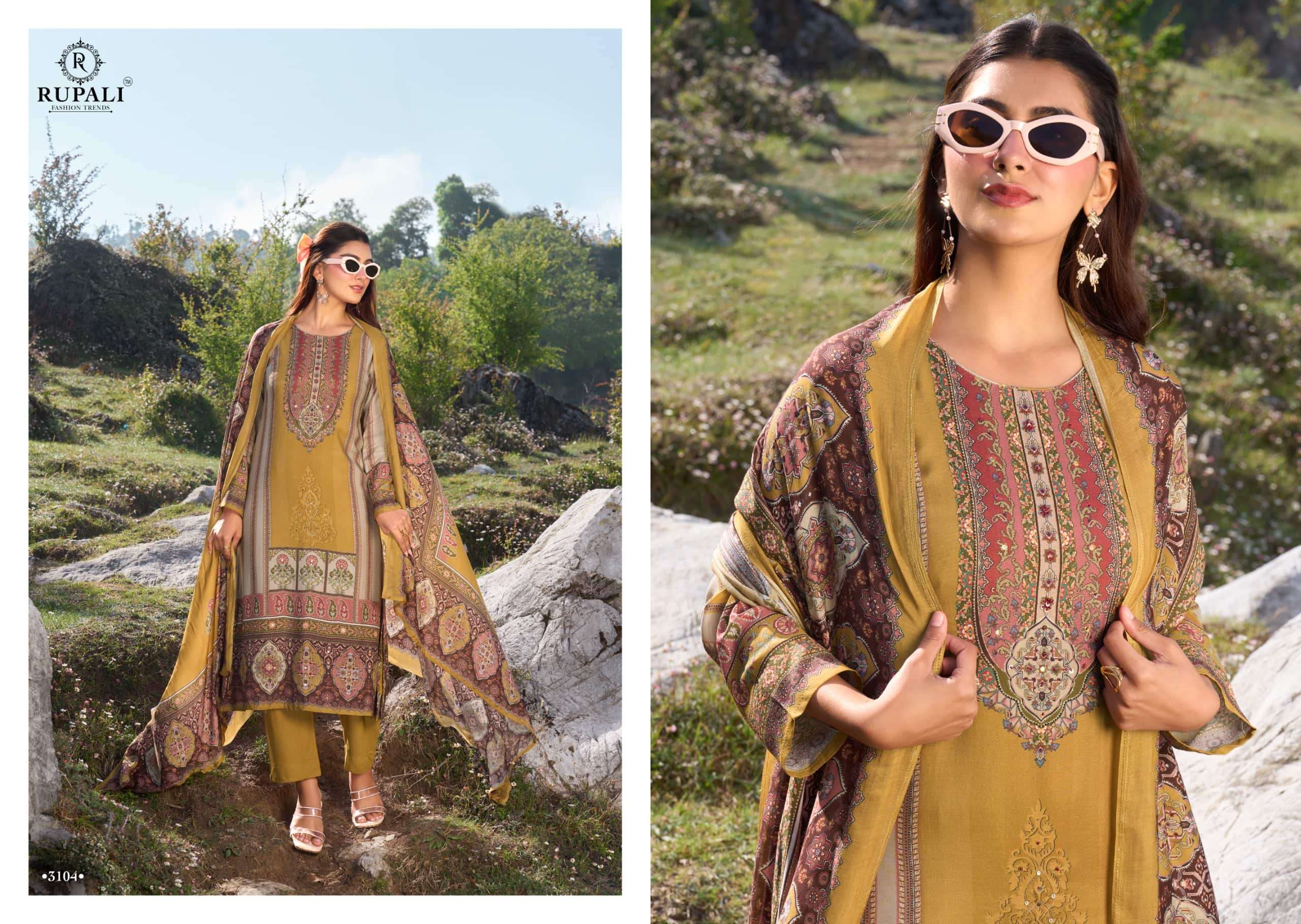 Rupali Fashion Saaz Muslin Viscose Dress Material