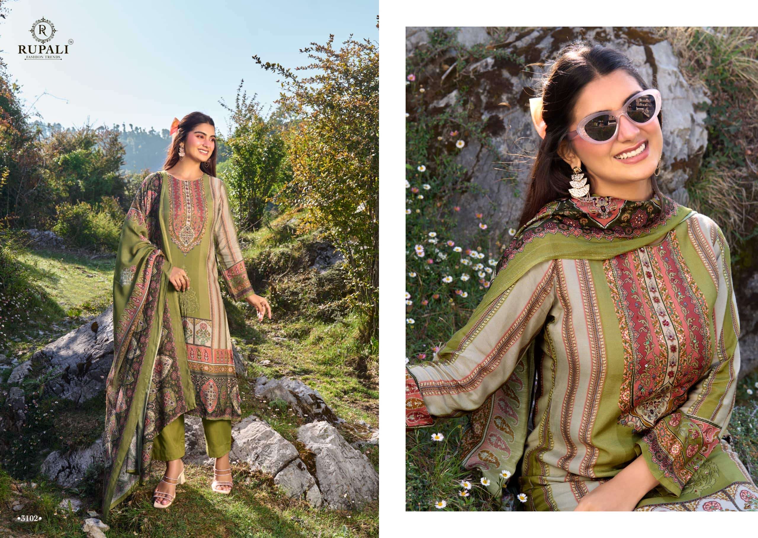 Rupali Fashion Saaz Muslin Viscose Dress Material