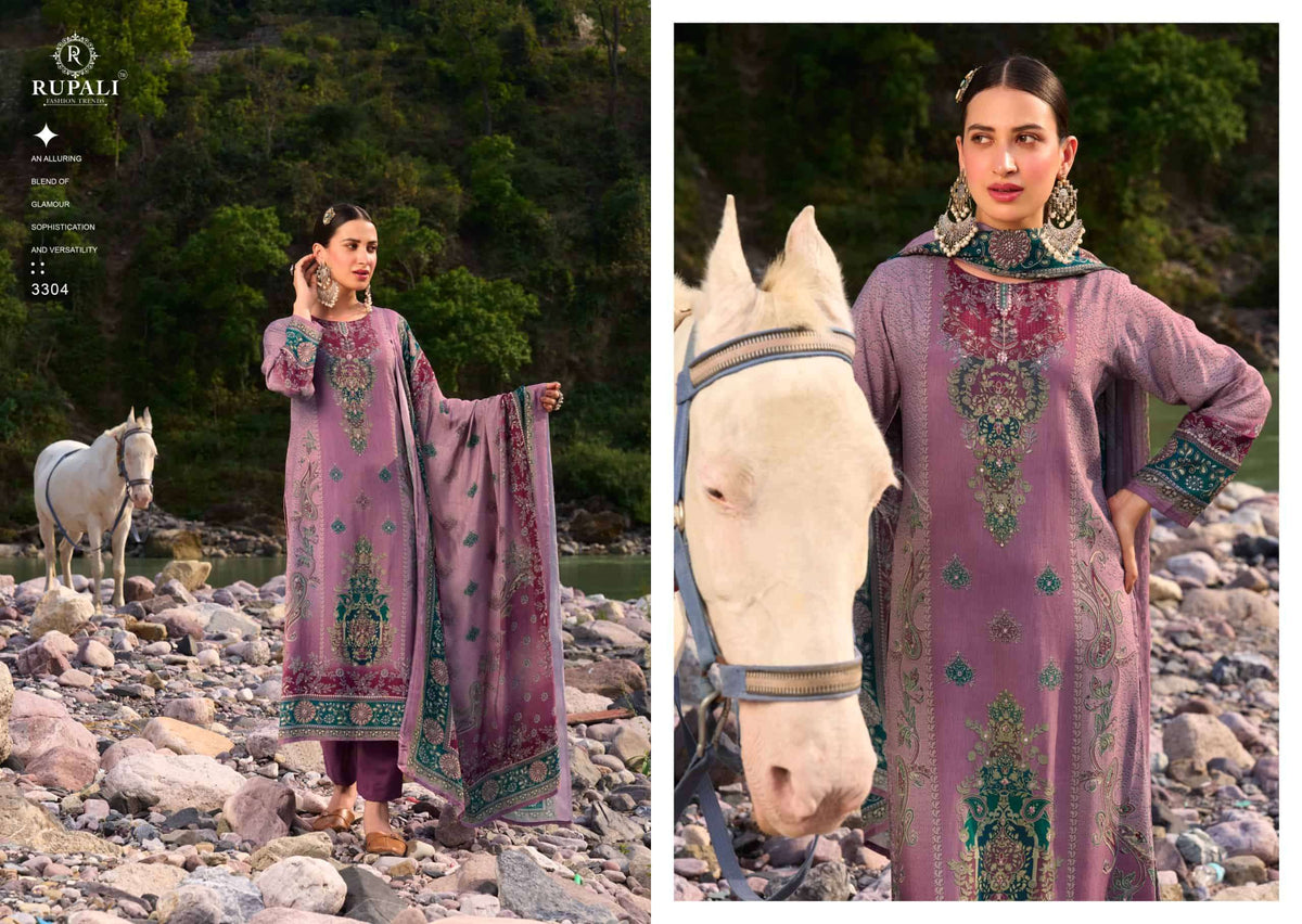 Rupali Fashion Safari Scape Pure Viscose Muslin Dress Material