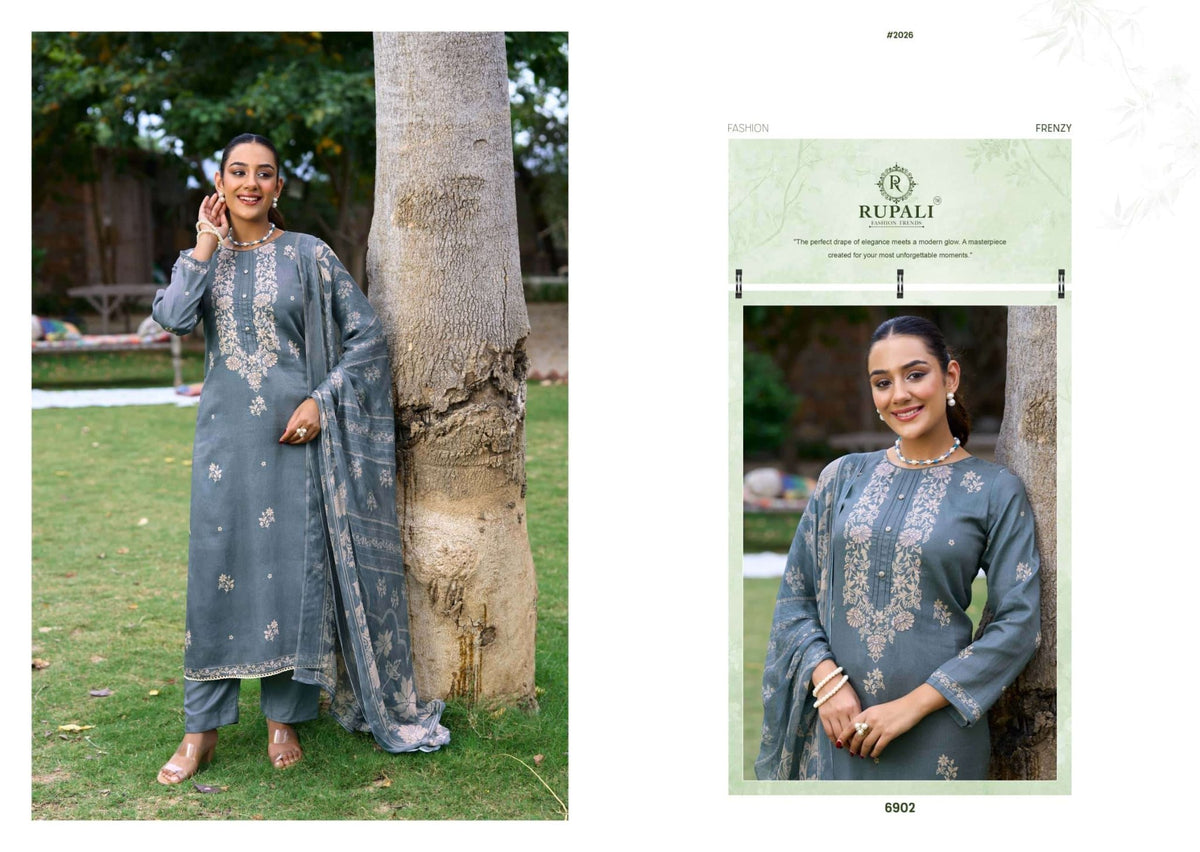 Rupali Fashion Shararat Jam Satin Dress Material - Amrah Wholesale