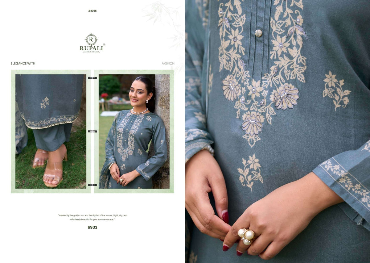 Rupali Fashion Shararat Jam Satin Dress Material - Amrah Wholesale