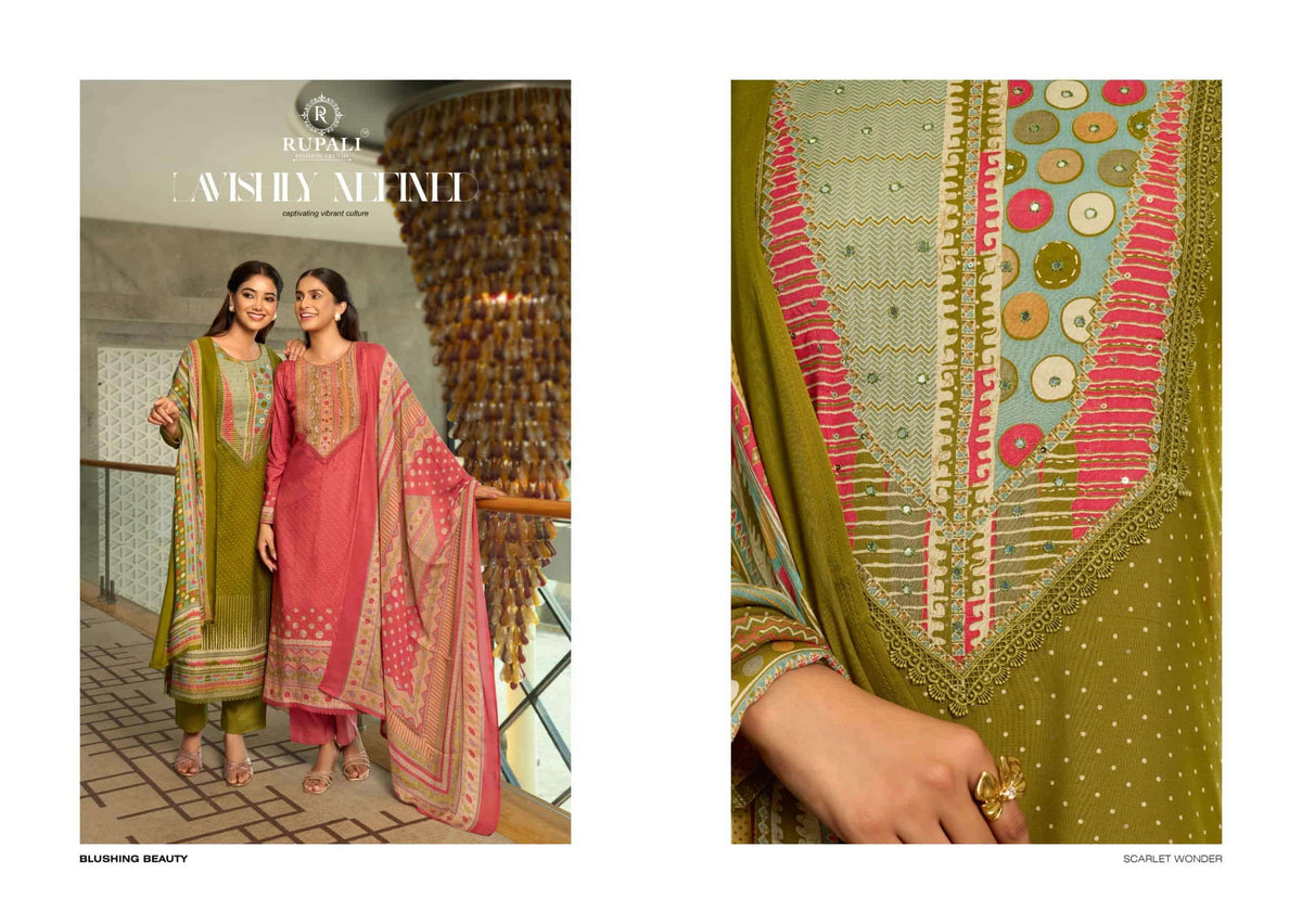 Rupali Fashion Siyaara Muslin Dress Material - Amrah Wholesale