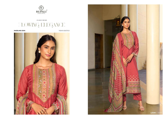Rupali Fashion Siyaara Muslin Dress Material - Amrah Wholesale