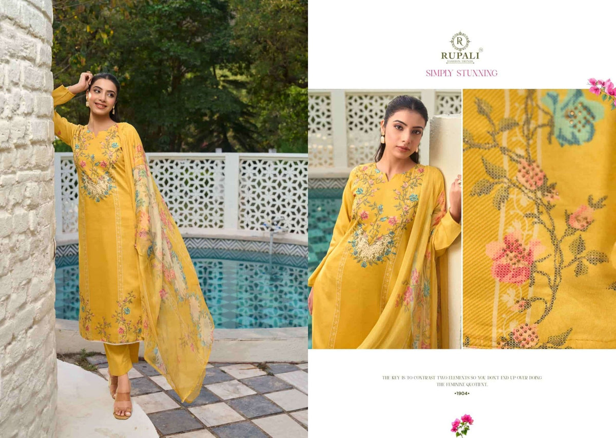 Rupali Fashion Tarang Jam Satin Dress Material - Amrah Wholesale