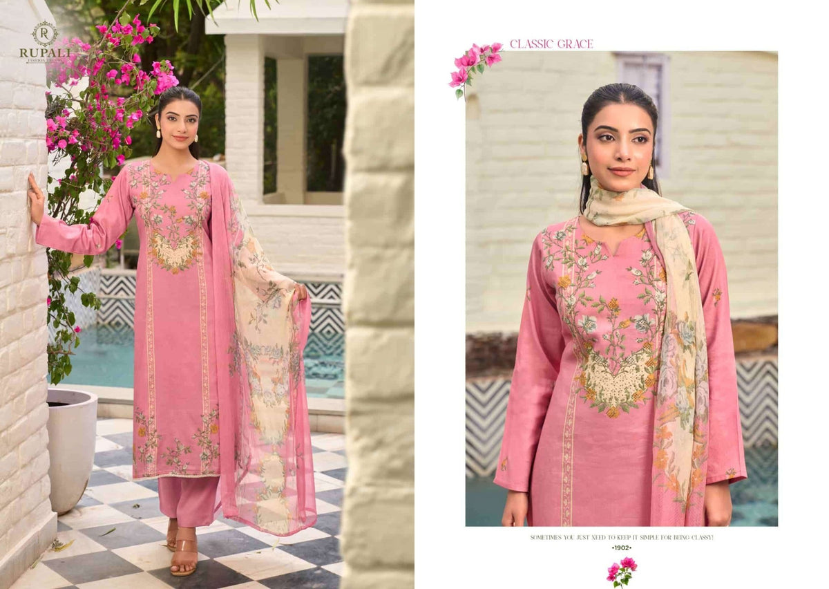 Rupali Fashion Tarang Jam Satin Dress Material - Amrah Wholesale