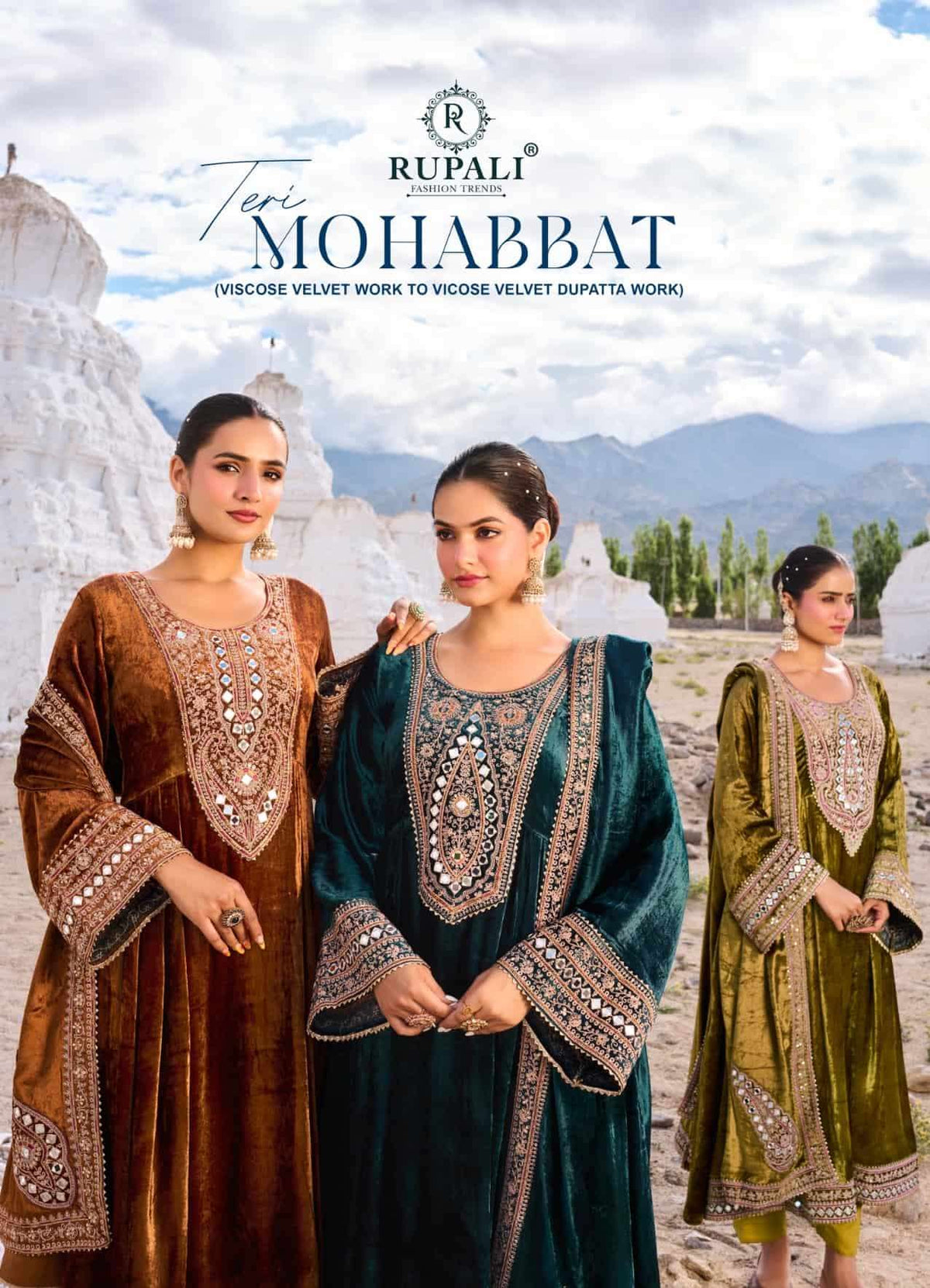 Rupali Fashion Teri Mohabbat Pure Viscose Velvet Zardosi Suit
