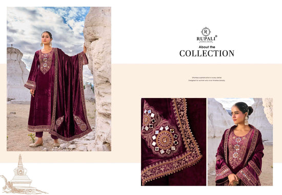 Rupali Fashion Teri Mohabbat Pure Viscose Velvet Zardosi Suit