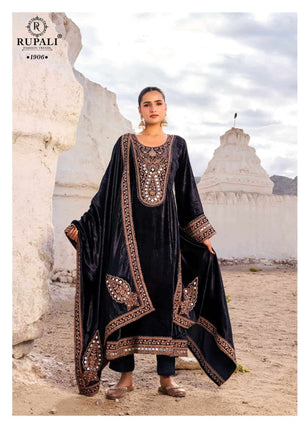 Rupali Fashion Teri Mohabbat Pure Viscose Velvet Zardosi Suit
