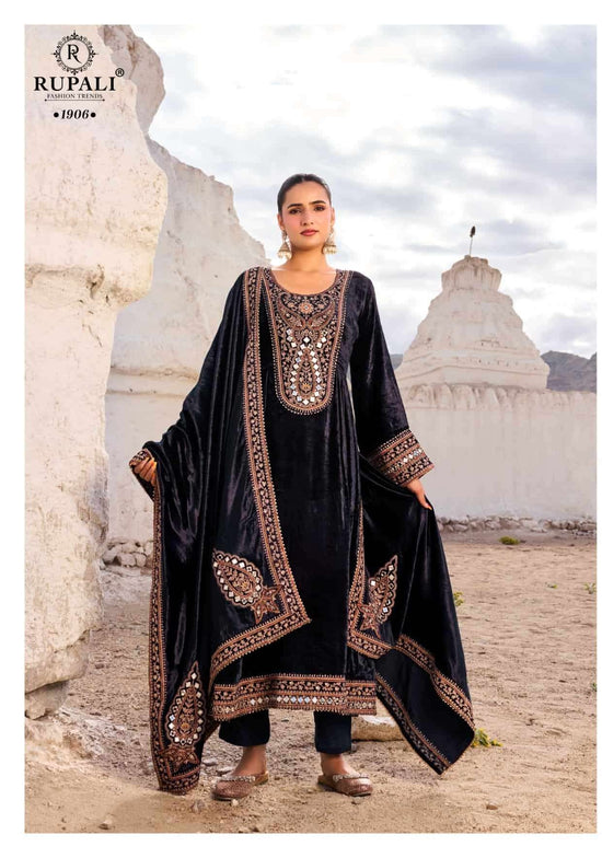 Rupali Fashion Teri Mohabbat Pure Viscose Velvet Zardosi Suit