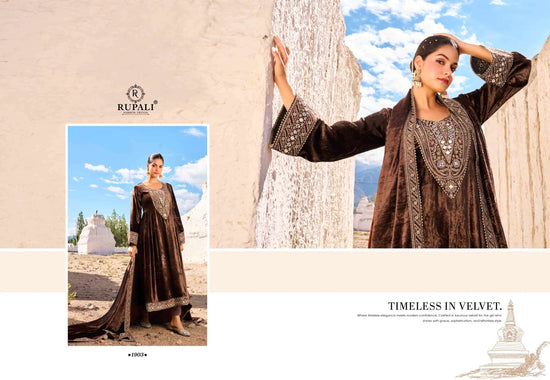 Rupali Fashion Teri Mohabbat Pure Viscose Velvet Zardosi Suit