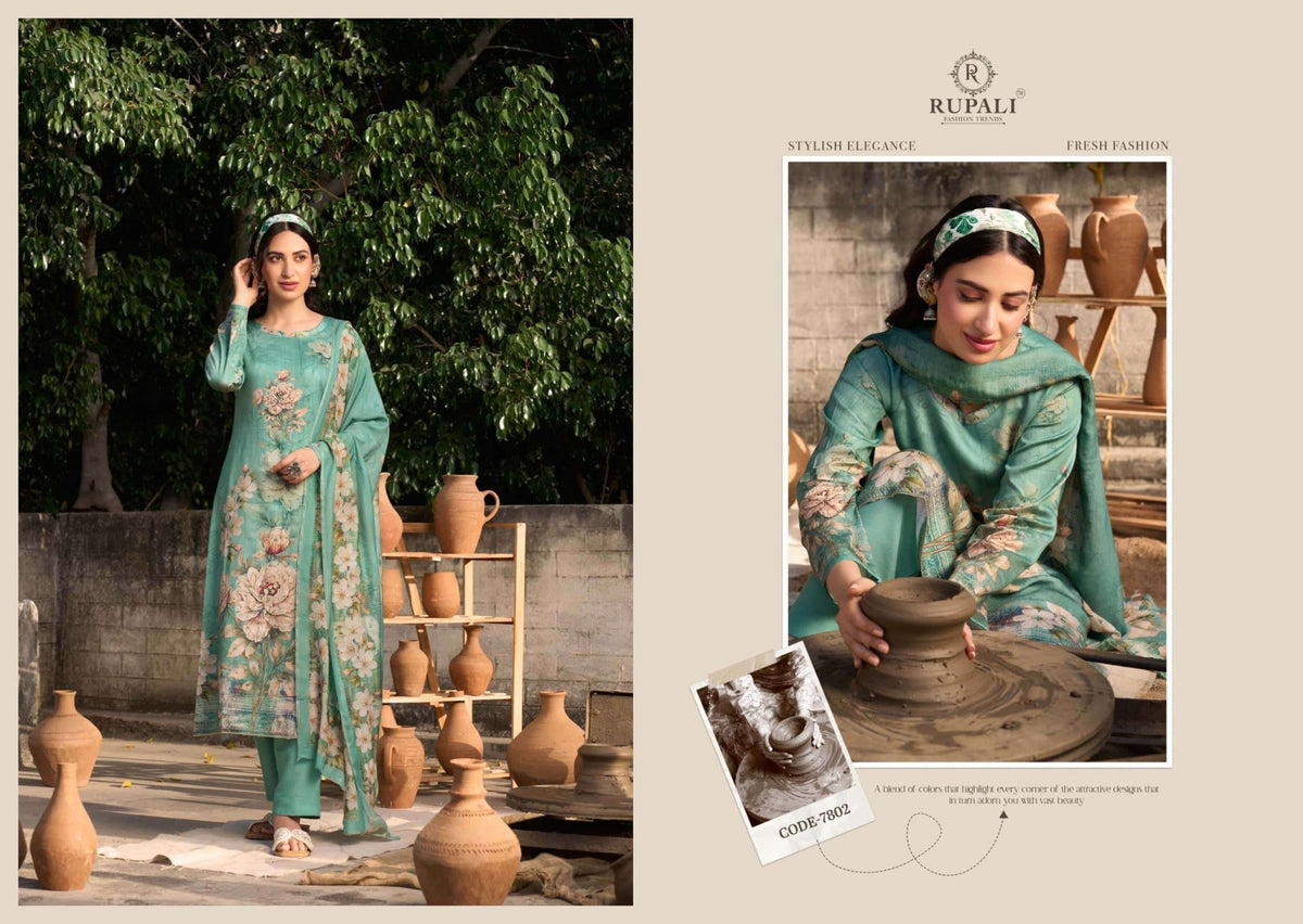 Rupali Fashion The Joy Of Summer Satin Dress Material - Amrah Wholesale