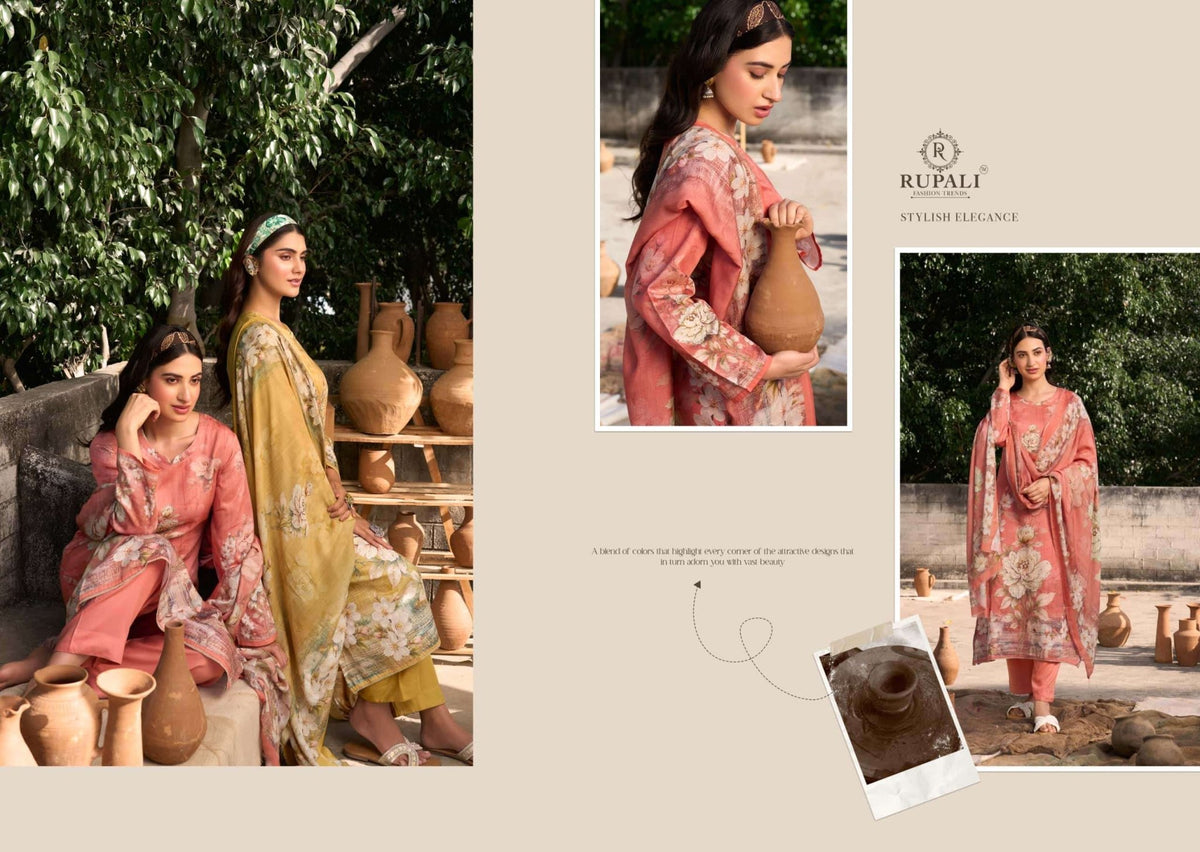 Rupali Fashion The Joy Of Summer Satin Dress Material - Amrah Wholesale