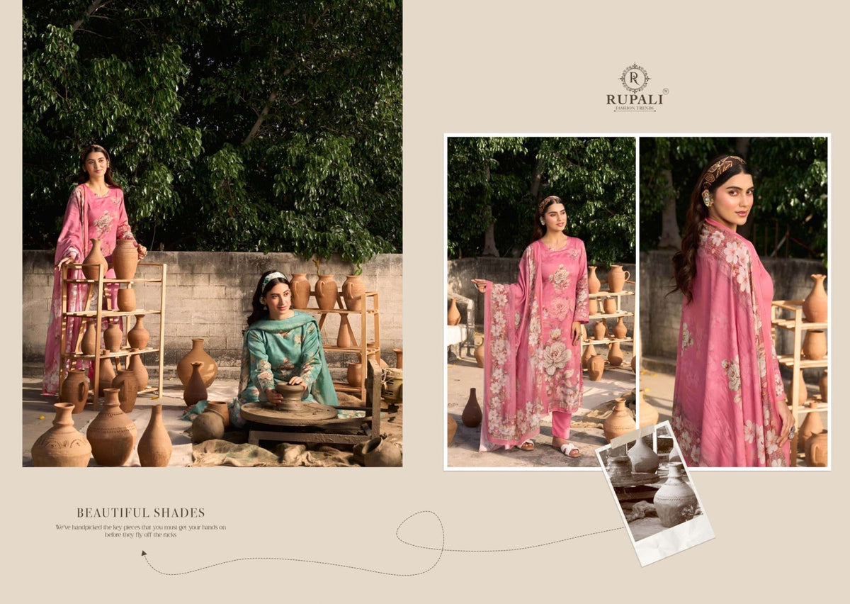 Rupali Fashion The Joy Of Summer Satin Dress Material - Amrah Wholesale