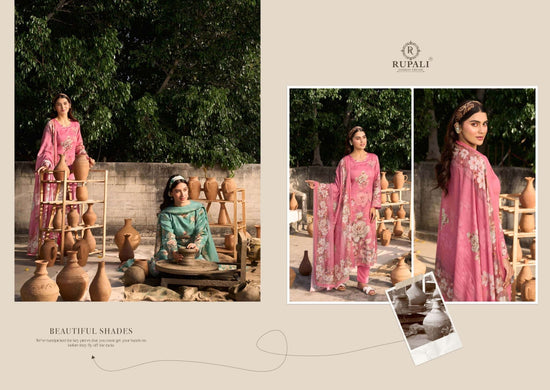 Rupali Fashion The Joy Of Summer Satin Dress Material - Amrah Wholesale