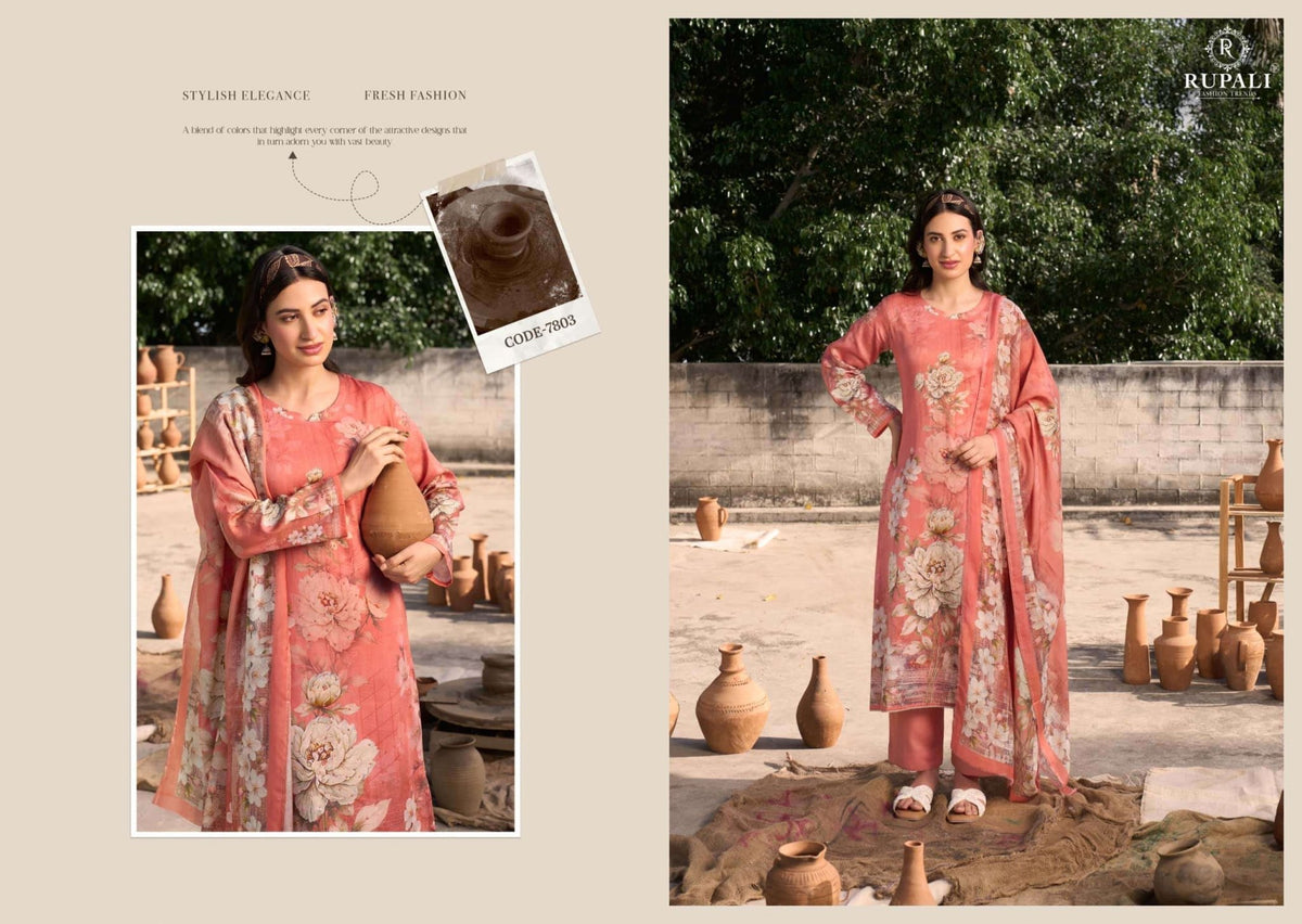 Rupali Fashion The Joy Of Summer Satin Dress Material - Amrah Wholesale
