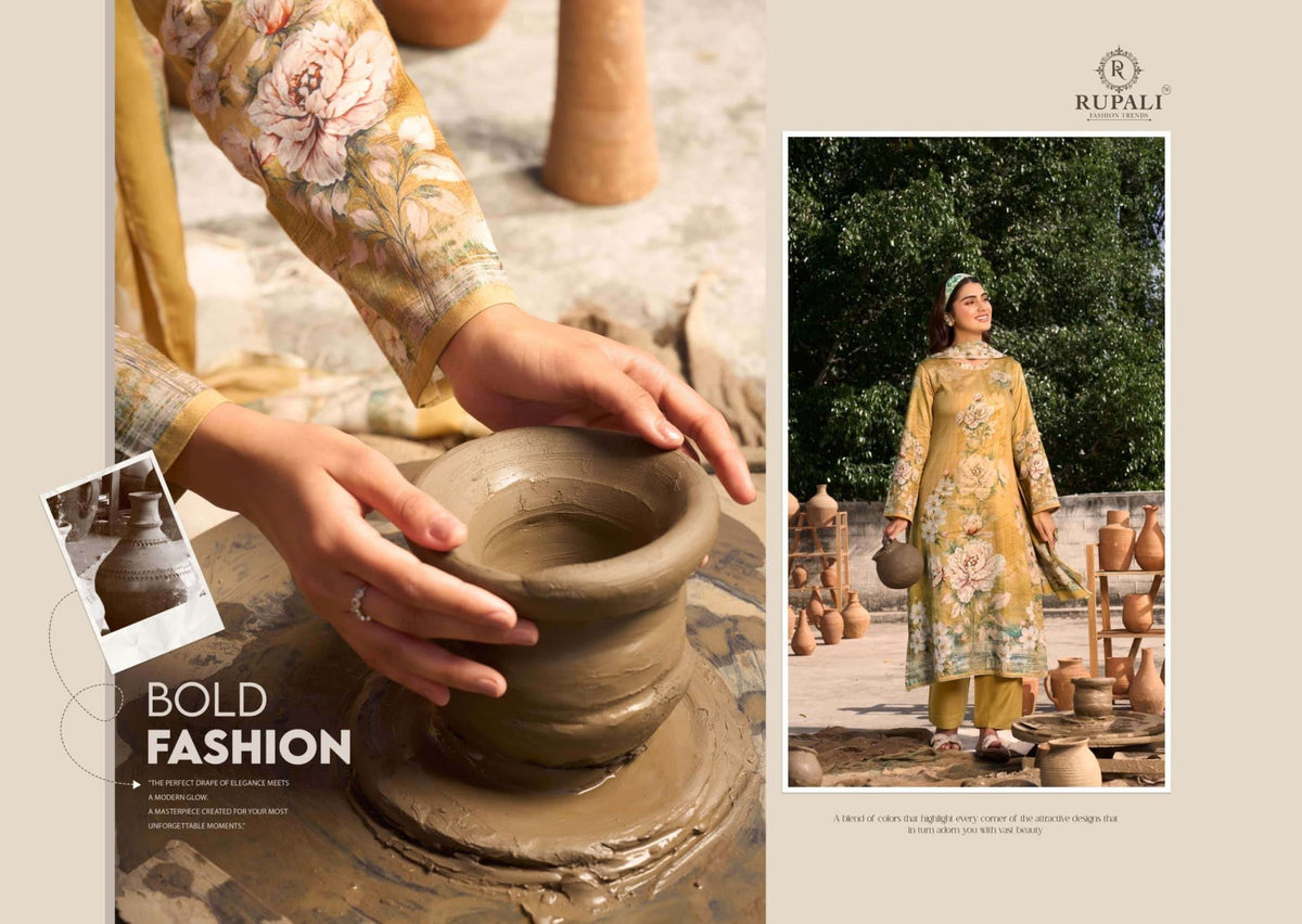 Rupali Fashion The Joy Of Summer Satin Dress Material - Amrah Wholesale