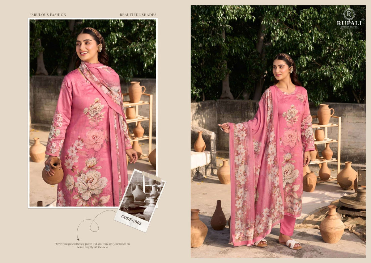 Rupali Fashion The Joy Of Summer Satin Dress Material - Amrah Wholesale