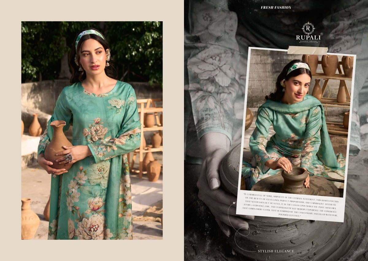 Rupali Fashion The Joy Of Summer Satin Dress Material - Amrah Wholesale